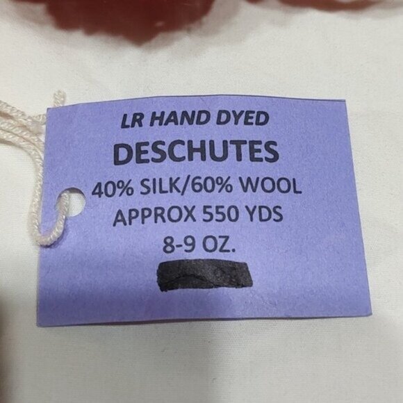 Liberty Ridge Red Hand Dyed Deschutes Silk/Wool Yarn - Picture 4 of 4